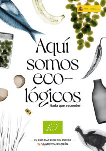 cartel campaña promoción alimentos ecológicos 